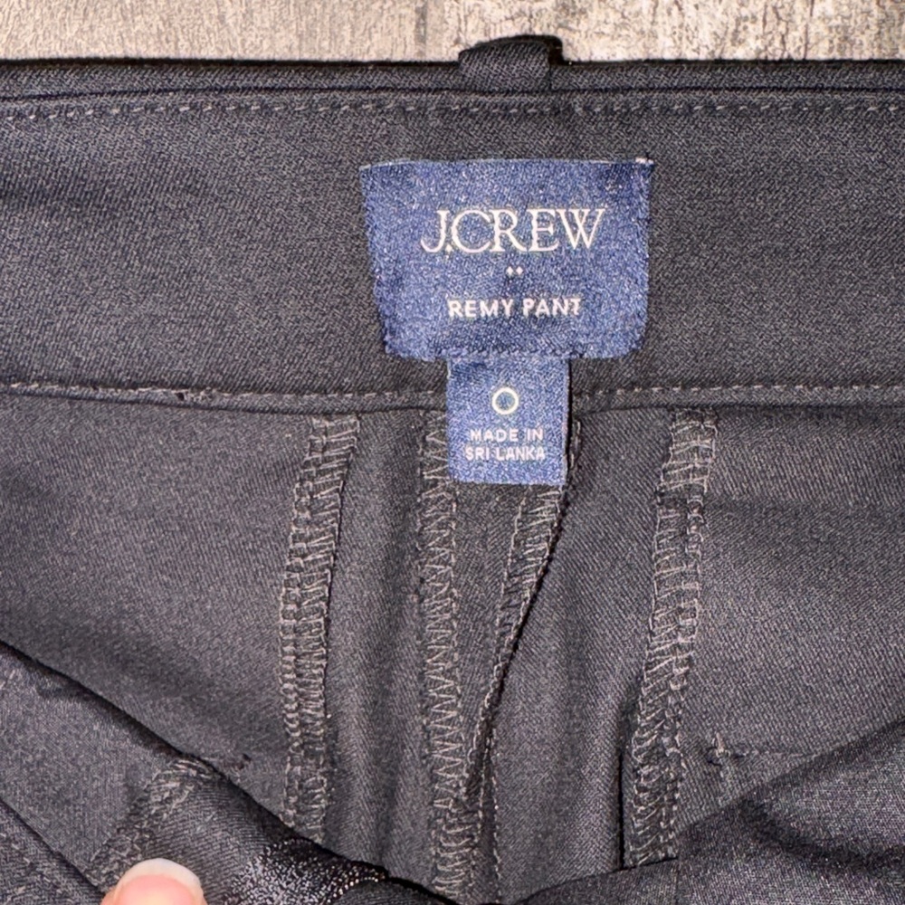 J. Crew Remy Black Wide- Leg High Rise women’s size 0P full length pants - Picture 10 of 11